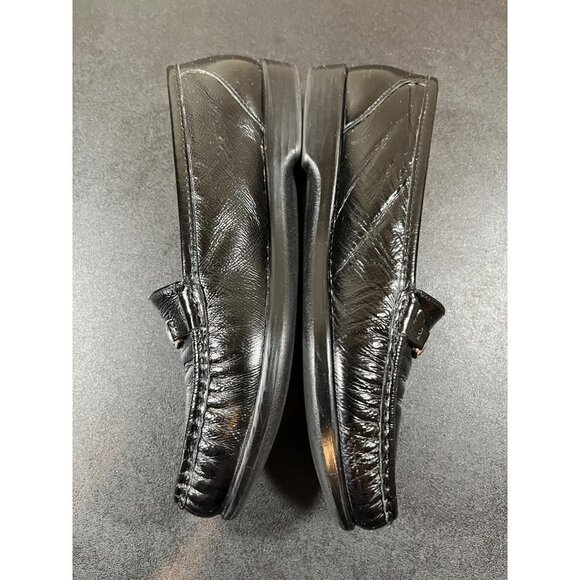 SAS Metro P Tripad Comfort Black Patent Leather Slip On Loafers Horse Bit 8.5 M - Picture 5 of 10